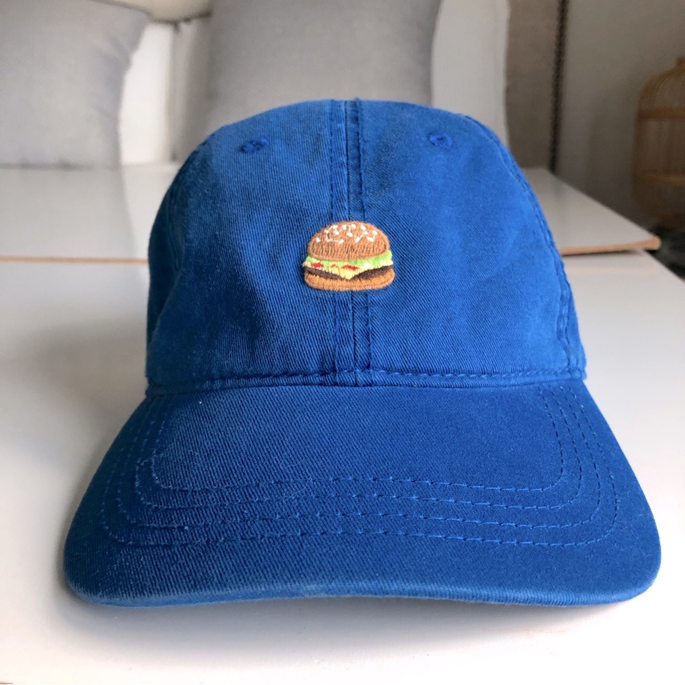 American Eagle Blue Hamburger Baseball Cap, Buckle Adjust